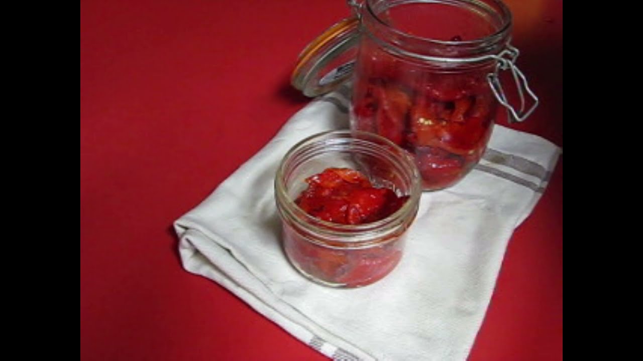 Preserving: Roasted Red Peppers in Olive Oil