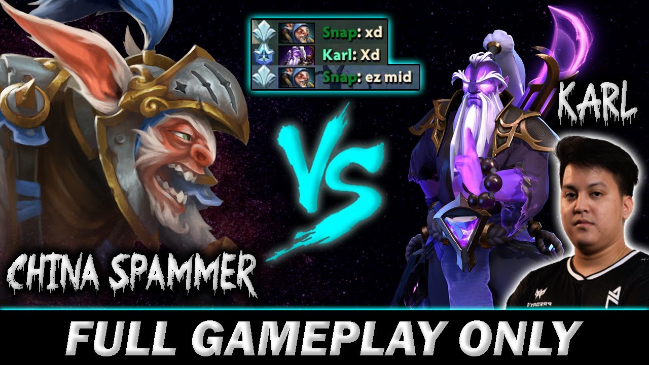 China Spammer Meepo vs Void Spirit Karl - Full Gameplay Meepo #352
