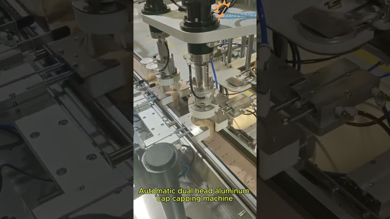 High-Speed Automatic Capping Machine for Bottles, Automatic Dual Hhead Cap Sealer Machine