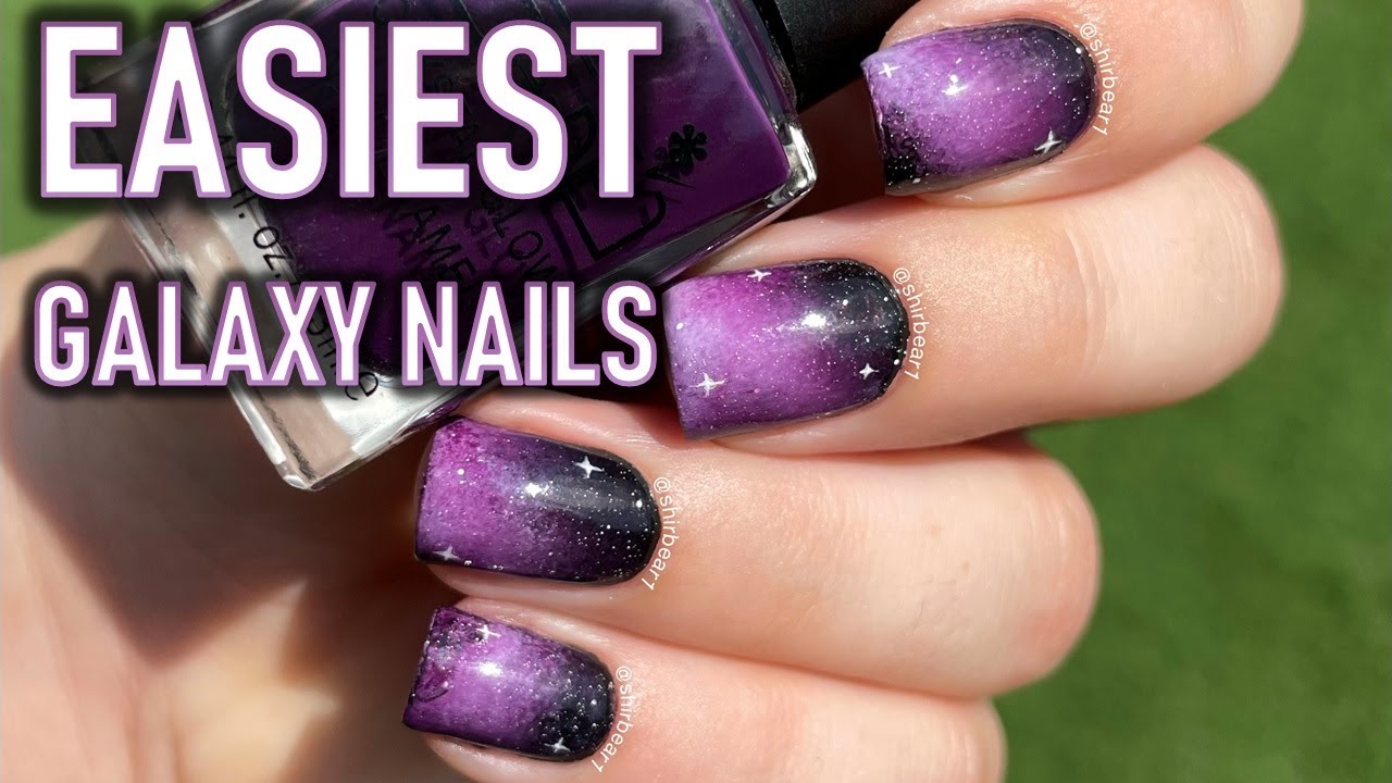 EASIEST GALAXY nails EVER!!!