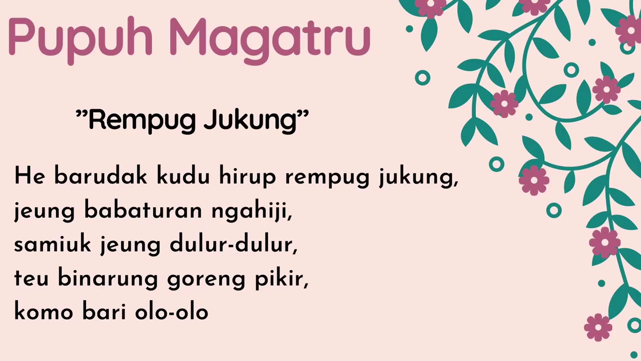 Lagu sunda pupuh magatru