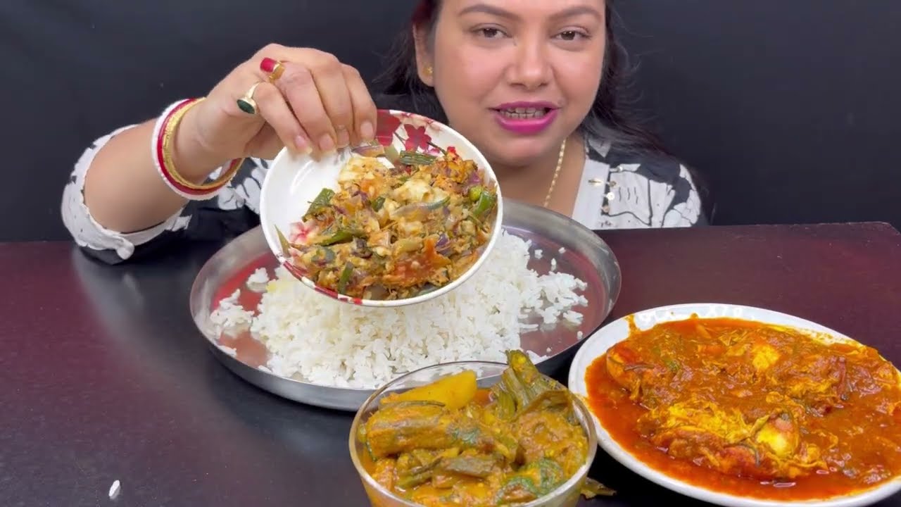 Bigbites, Eating Rice With Dim Telani, Lote Macher Chorchori,Dim Peyajkoli Vorta,