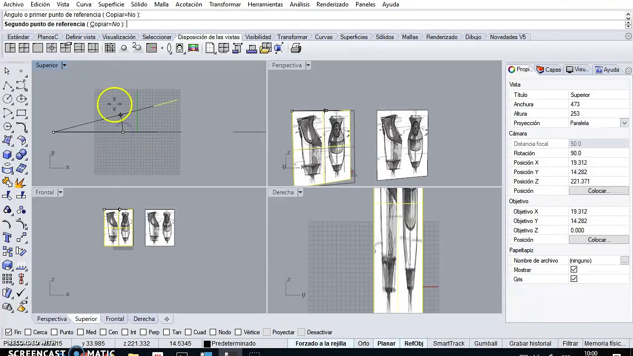 Rhino modelado con referencias 01