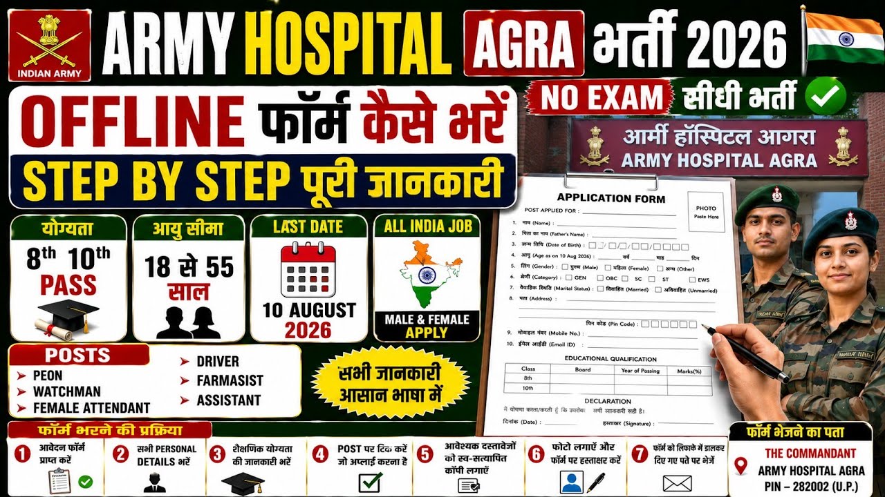 Army Hospital Recruitment 2026 | Army Hospital Offline Form | How to Fill Army Hospital Form