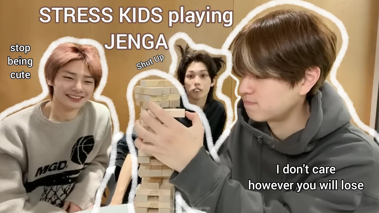 [ENG] Stray Kids playing Jenga and it was so stressful (Felix, Seungmin, I.N aka BokSeungAh)