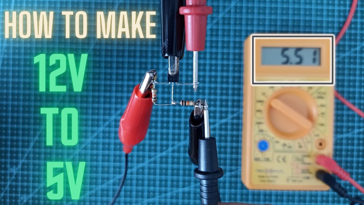 How to Make a convert 12V to 5V #12vto5v #convert12vto5v #bc547 #circuit