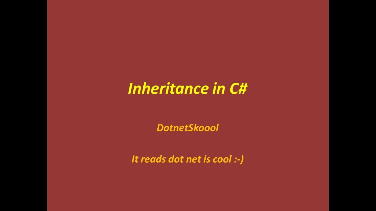 Наследование в C#