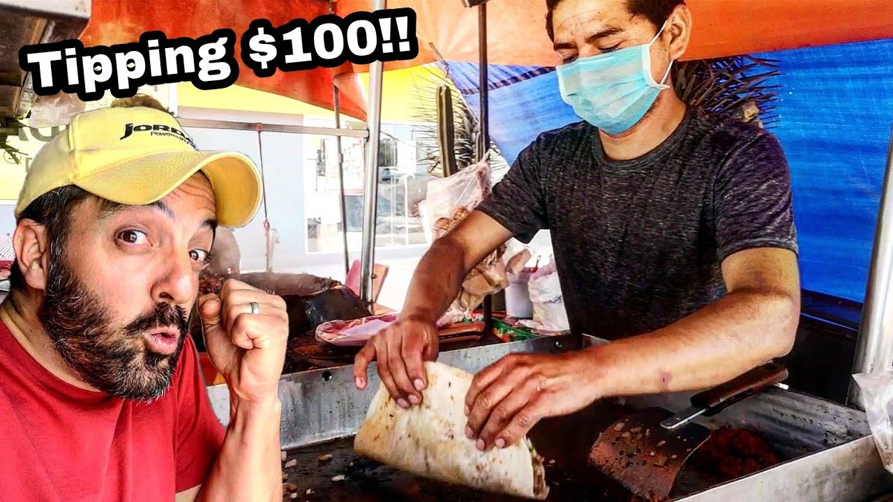 Tipping $100 Dollars In MEXICO For TACOS... With A TWIST- Money Sent From SUBSCRIBERS - Mexican Food