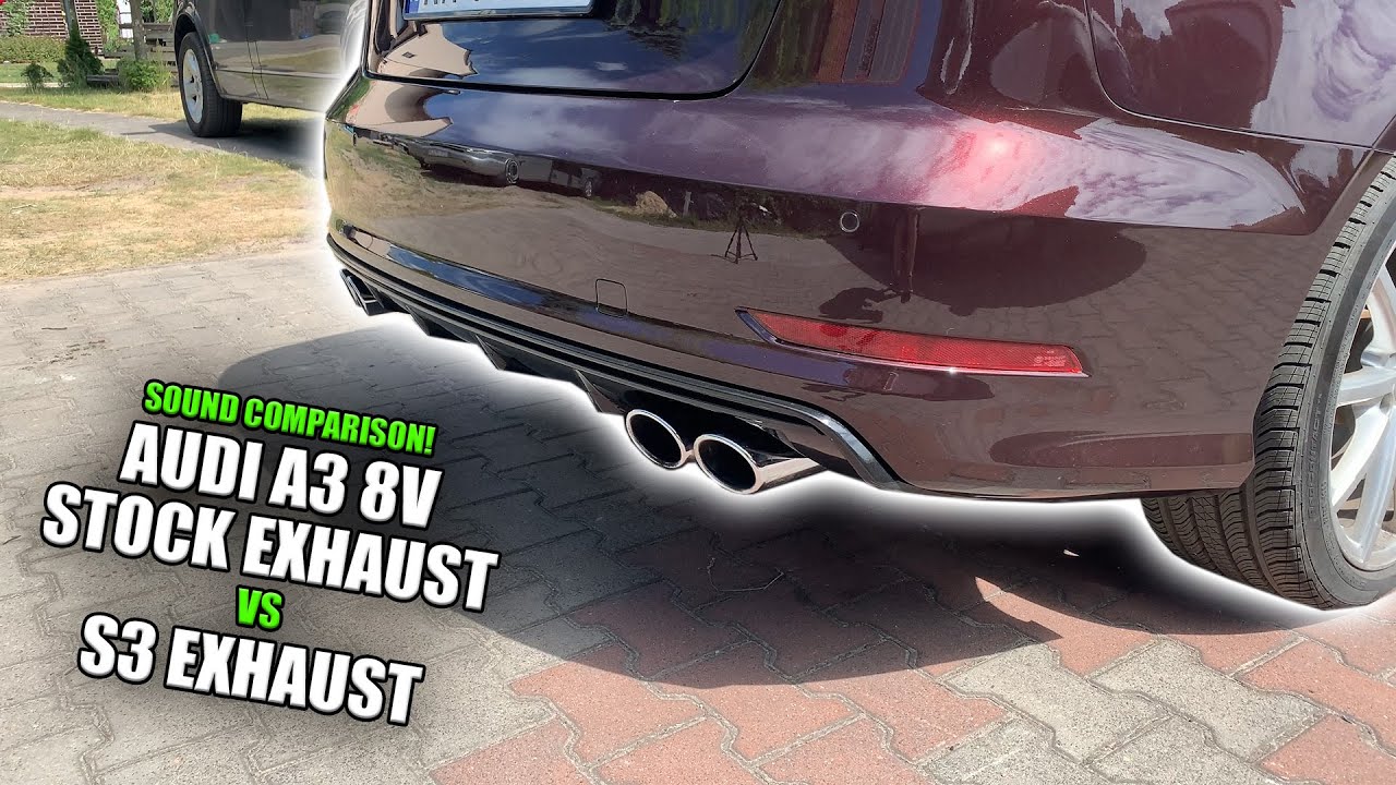 Audi A3 8V 2.0 TFSI 220ps - Fabryczny Wydech vs Wydech S3 bez klap (Por&oacute;wnanie Brzmienia)