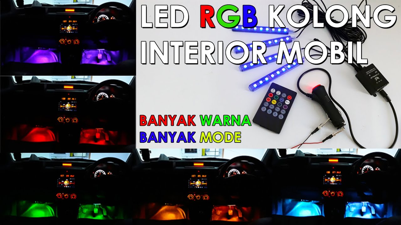 Review dan Pemasangan LED RGB Kolong Interior Mobil 50 Ribuan