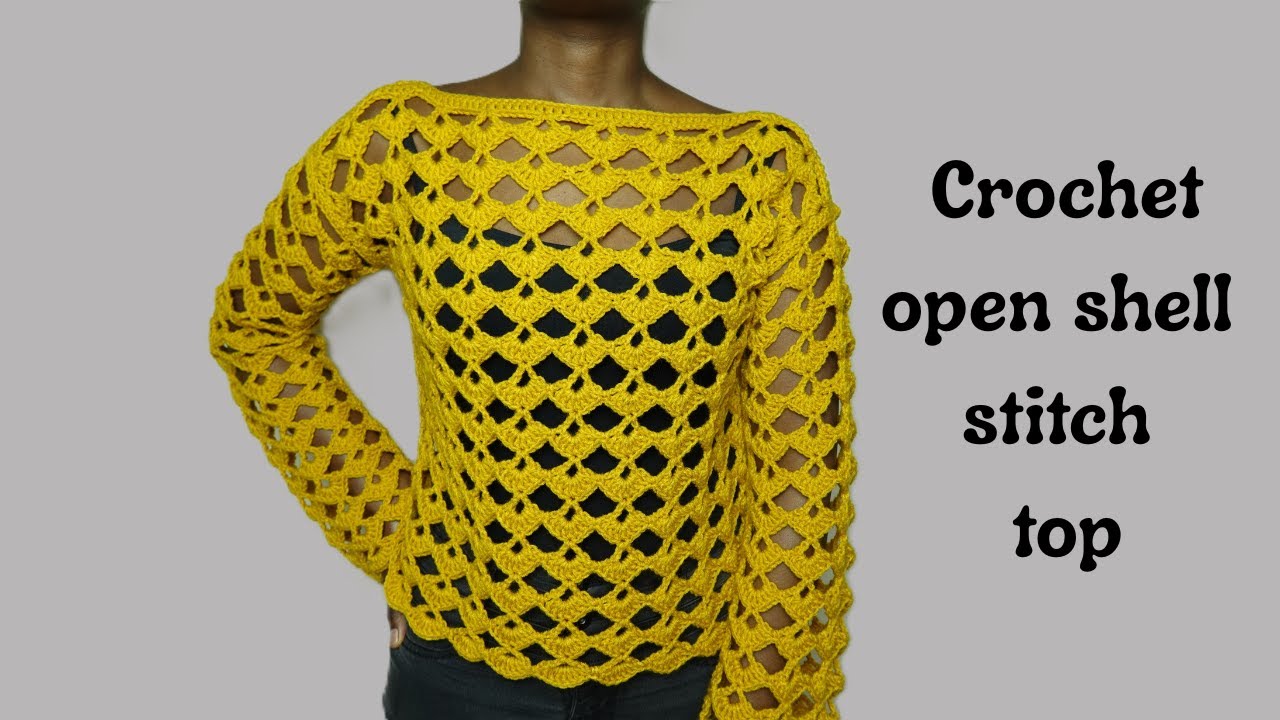 Easy Crochet Summer Top | Open Shell Stitch Blouse Tutorial