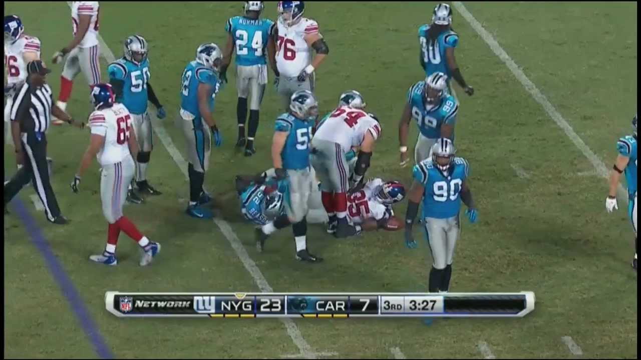 Andre Brown vs Carolina Panthers NFL Week 3 2012
