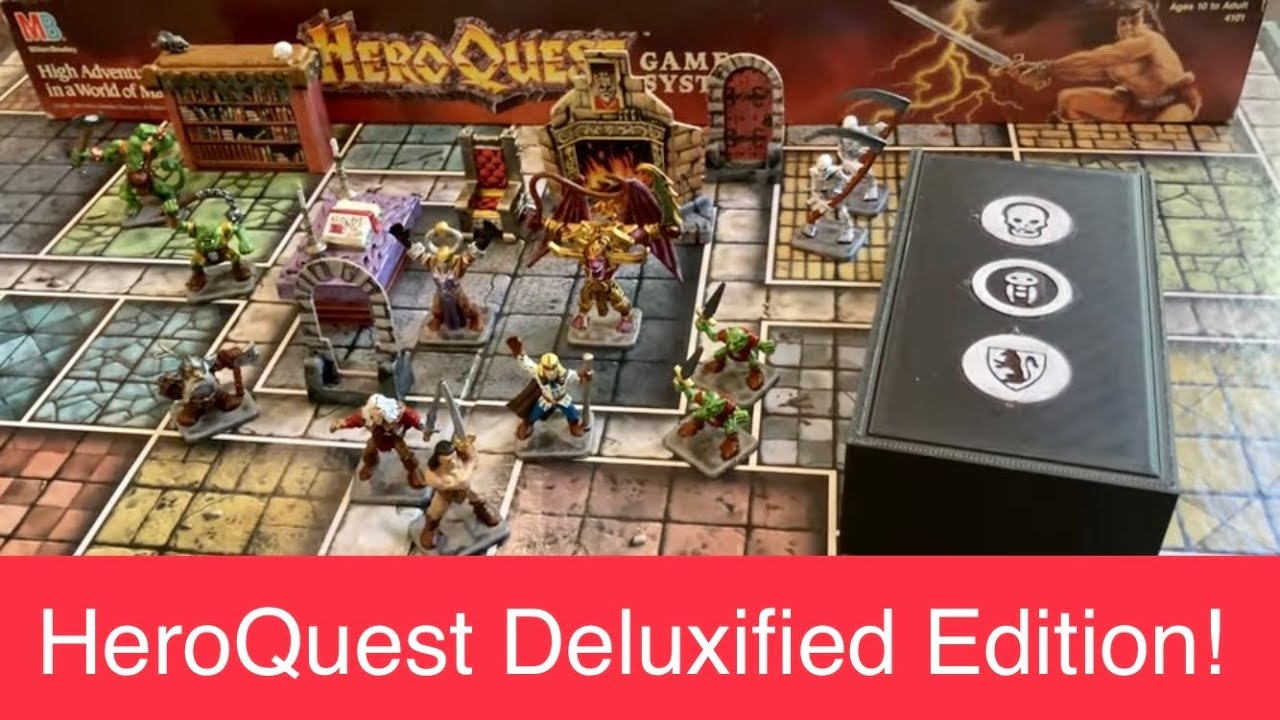 HeroQuest Deluxified Edition! Оригинальная настольная игра Milton Bradley (1990) с покраской и 3D...