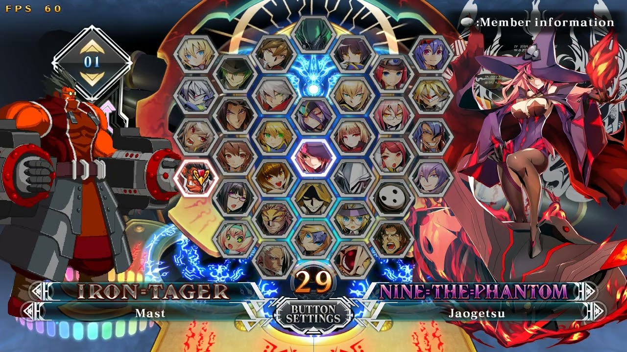 BBCF2 Mastfam (Tager) vs Jaogetsu (Nine) online set