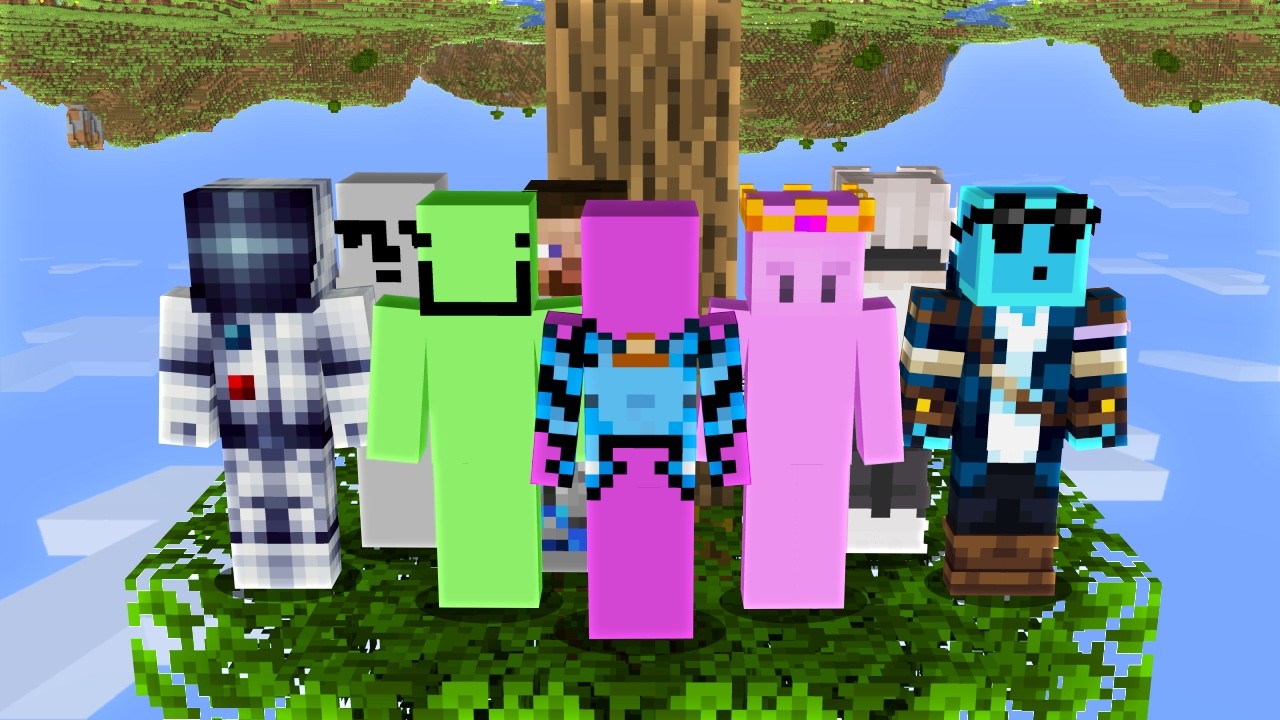 I Put 8 Youtubers in Upsidedown Minecraft