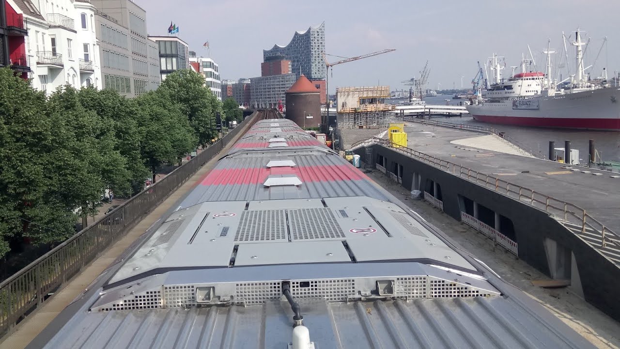 Trainsurfing Hamburg Landungsbr&uuml;cken Roofride Full HD Extreme!