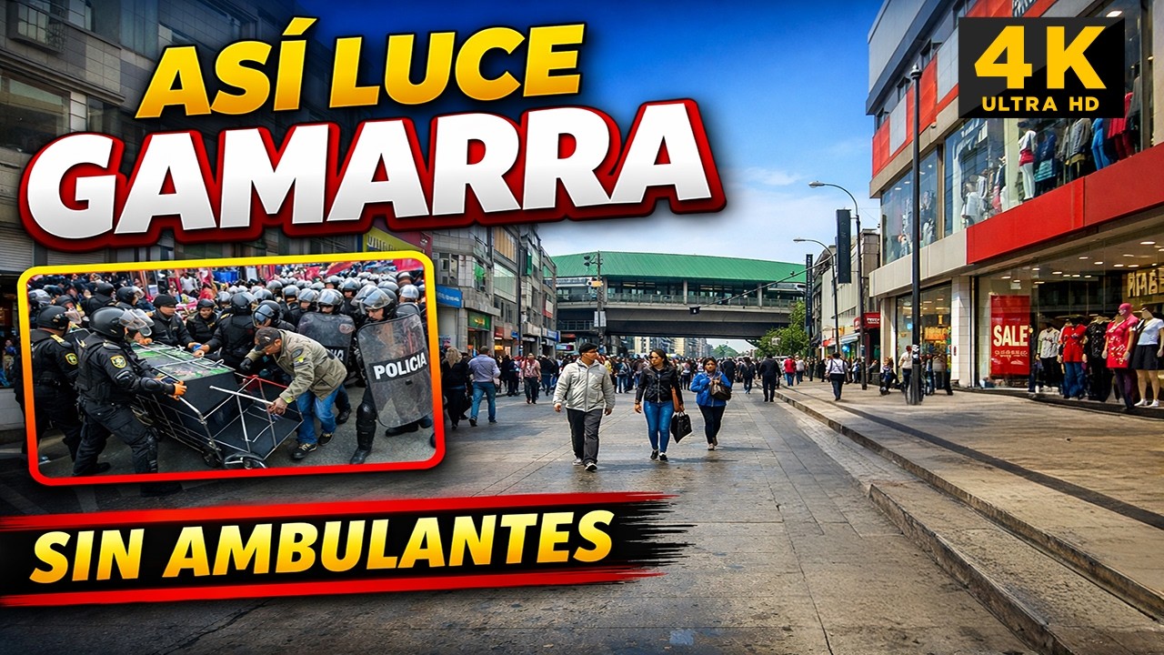 Así quedó GAMARRA hoy: calles libres de ambulantes