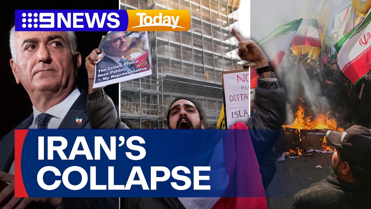 Exiled Crown Prince of Iran urges world leaders to accelerate regime's collapse | 9 News Australia