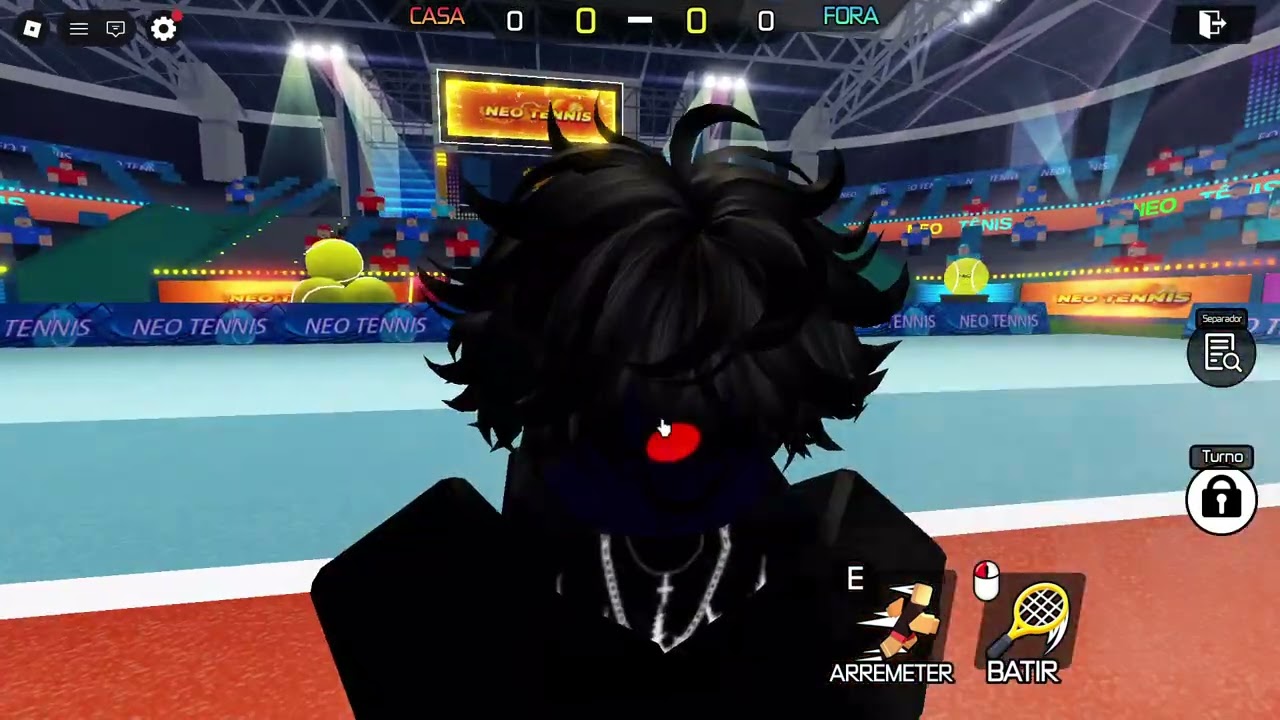 jogando o jogo de raquete