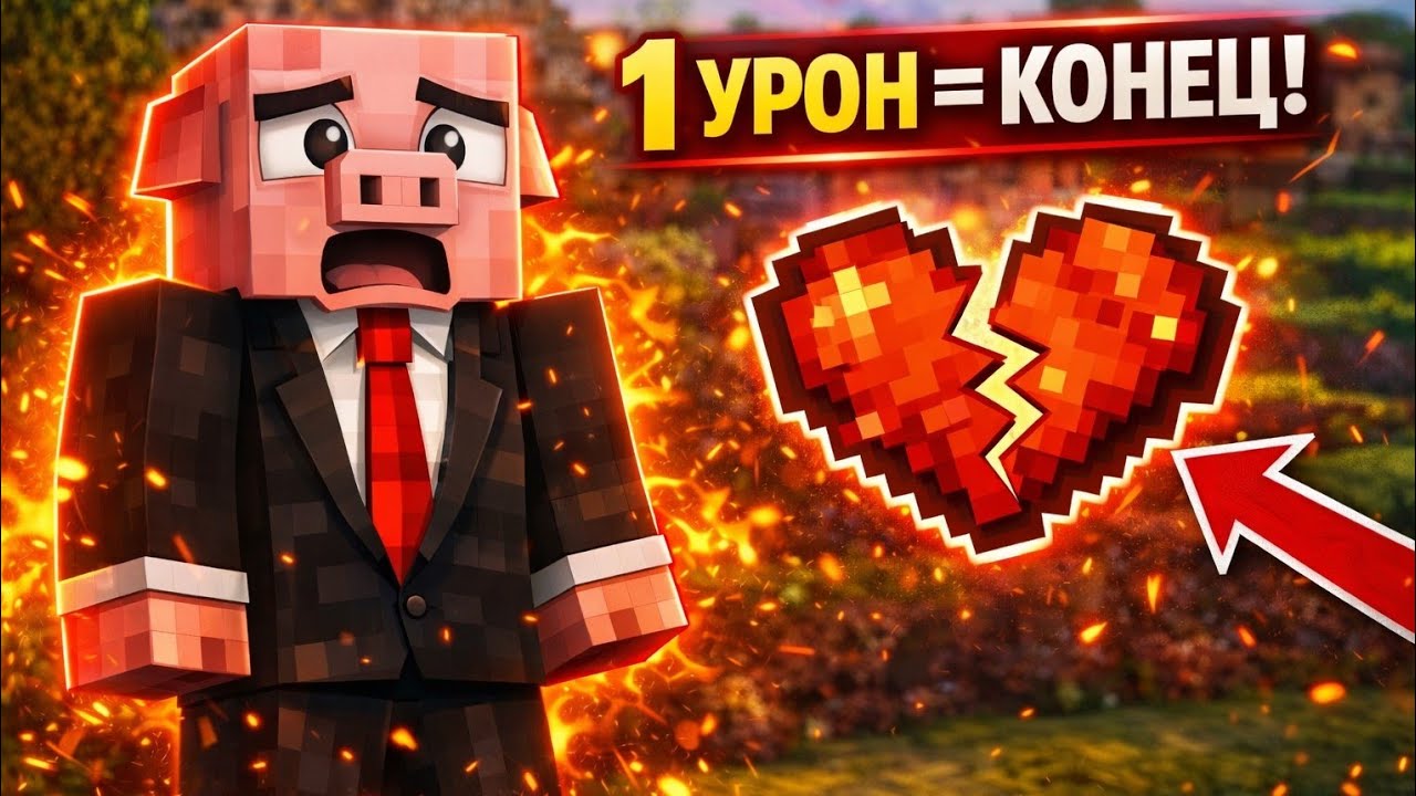 ⛏️ ВЫЖИВАНИЕ, НО ЕСЛИ ПОЛУЧУ УРОН — ВИДЕО КОНЕЦ! | МАЙНКРАФТ