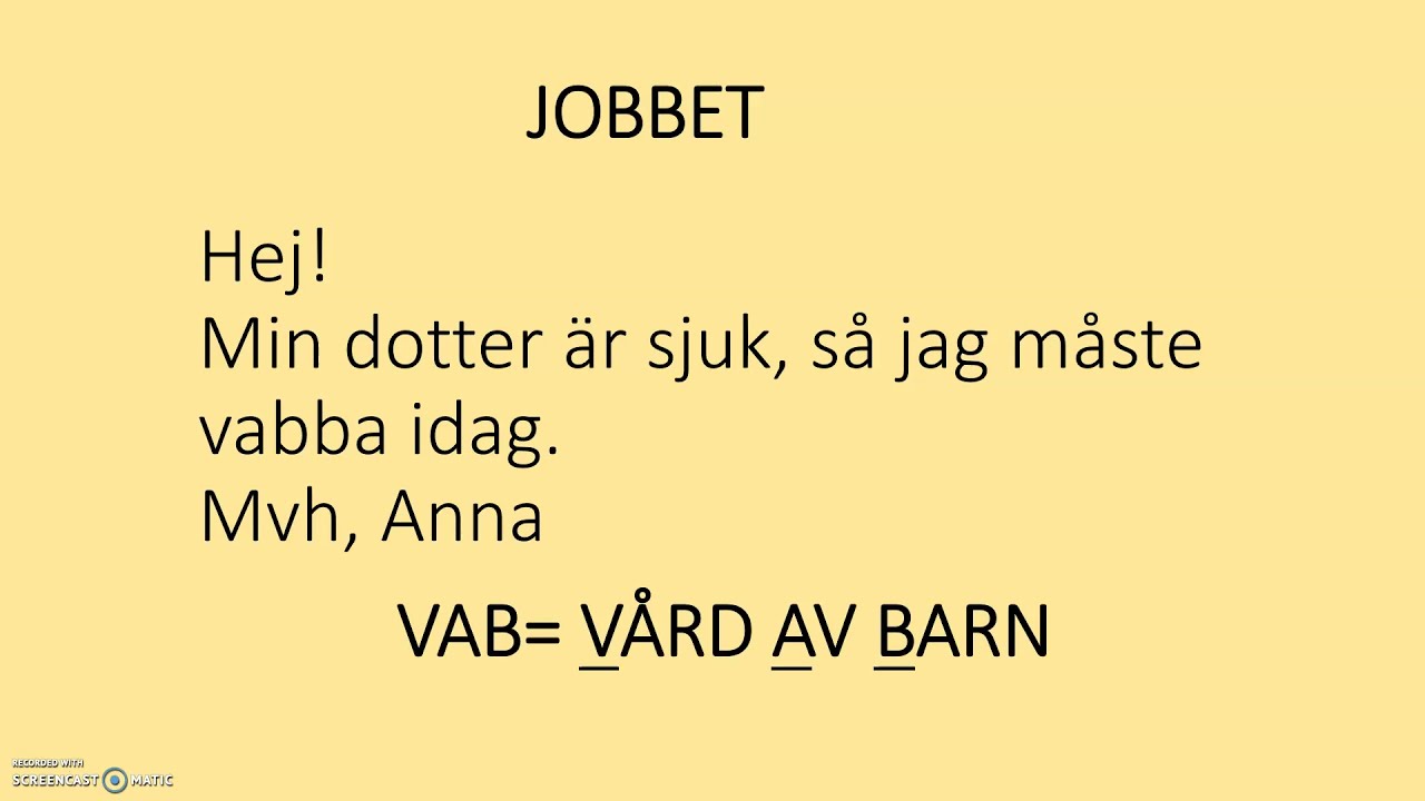 sfigunilla Meddelanden till skola och jobb Kurs BC