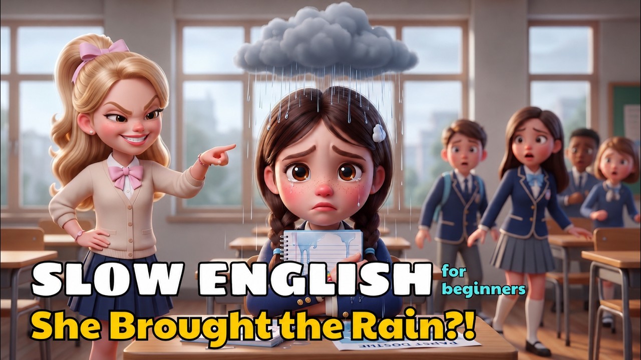 Why Was It Raining on Nia&rsquo;s Desk?! What Was Happening? 😱🌧️ Slow English Listening Story (A2)