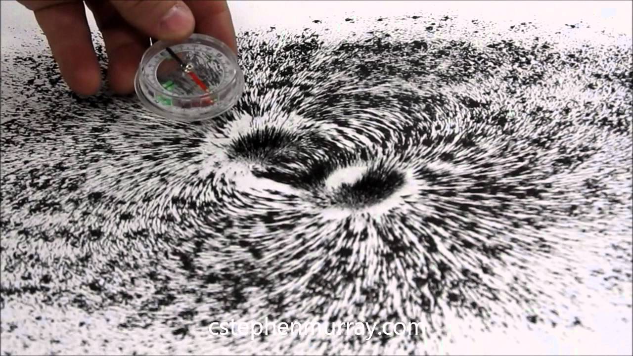 Magnetic Field Around Stack of Magnets With Iron Filings