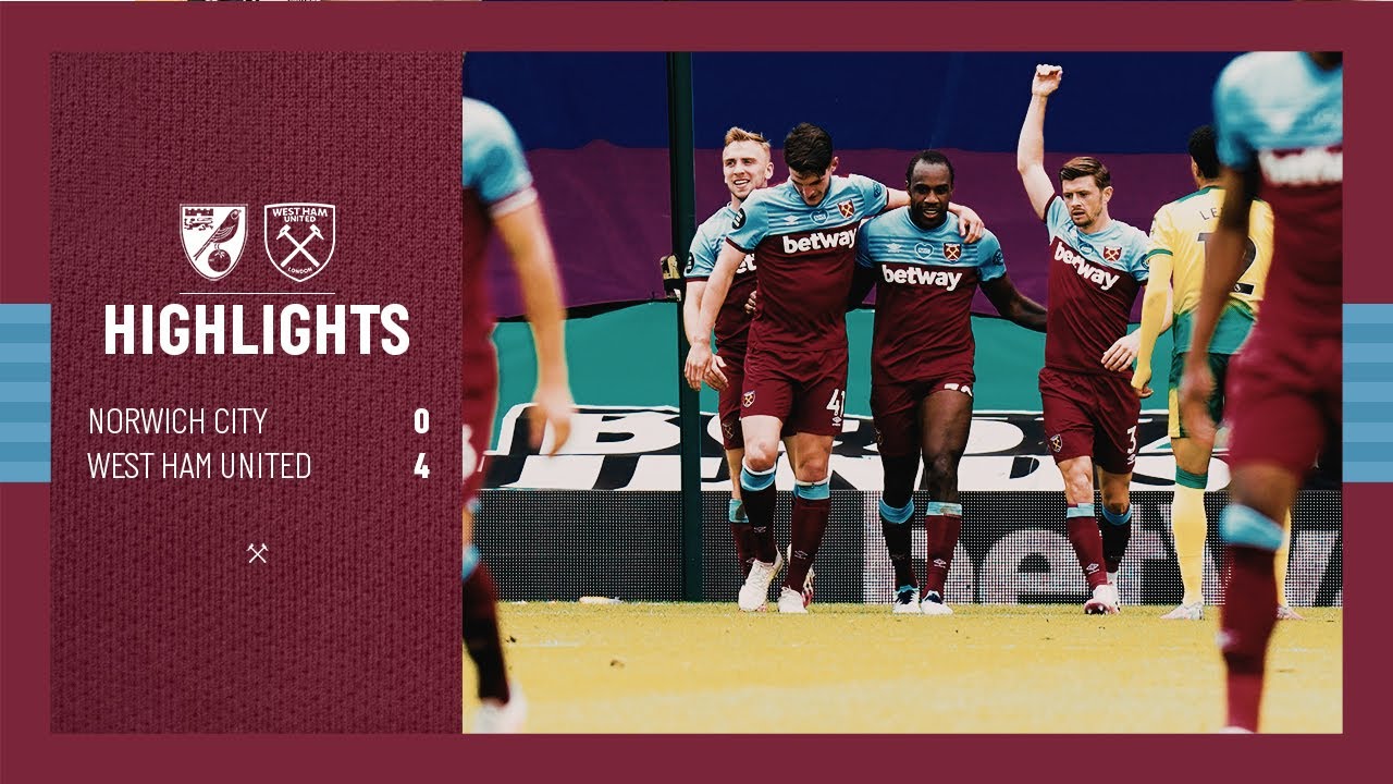 EXTENDED HIGHLIGHTS | NORWICH CITY 0-4 WEST HAM
