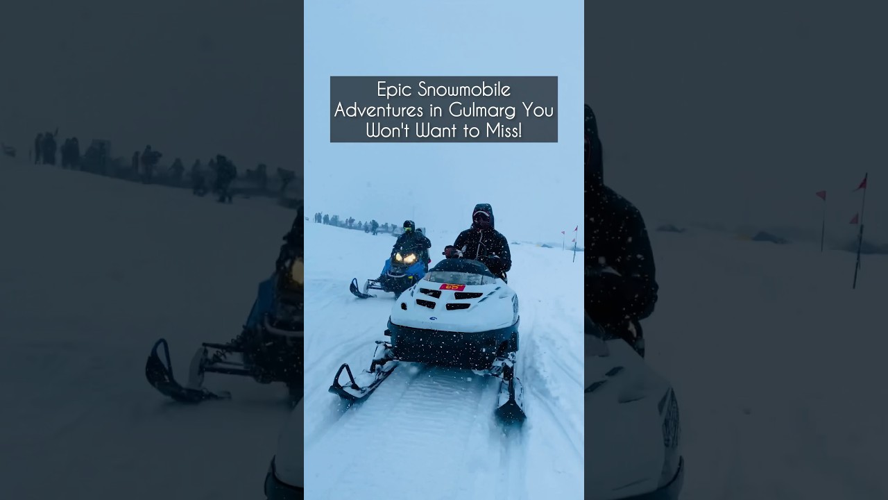 Unbelievable Snowmobile Adventure in Gulmarg🥶#bestexperience #snowbike #viral #kashmir
