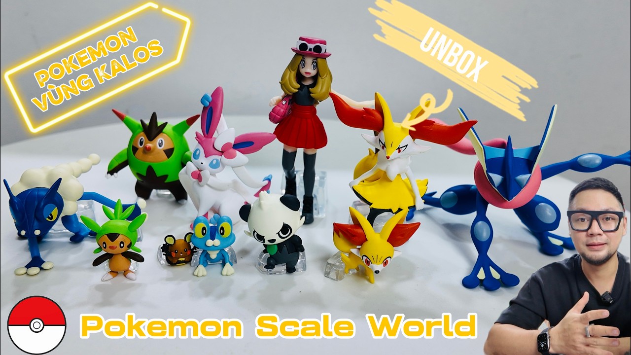 Unbox Pokémon Scale World Kalos 1:20 | Full Set Serena & Pokémon Gen 6