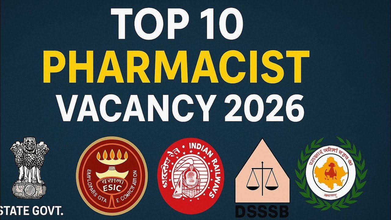 Top 10 Pharmacist Govt Jobs 2026 | Sabse Badi Vacancies Announced!