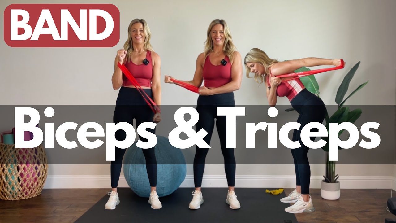 Biceps and Triceps with a resistance band