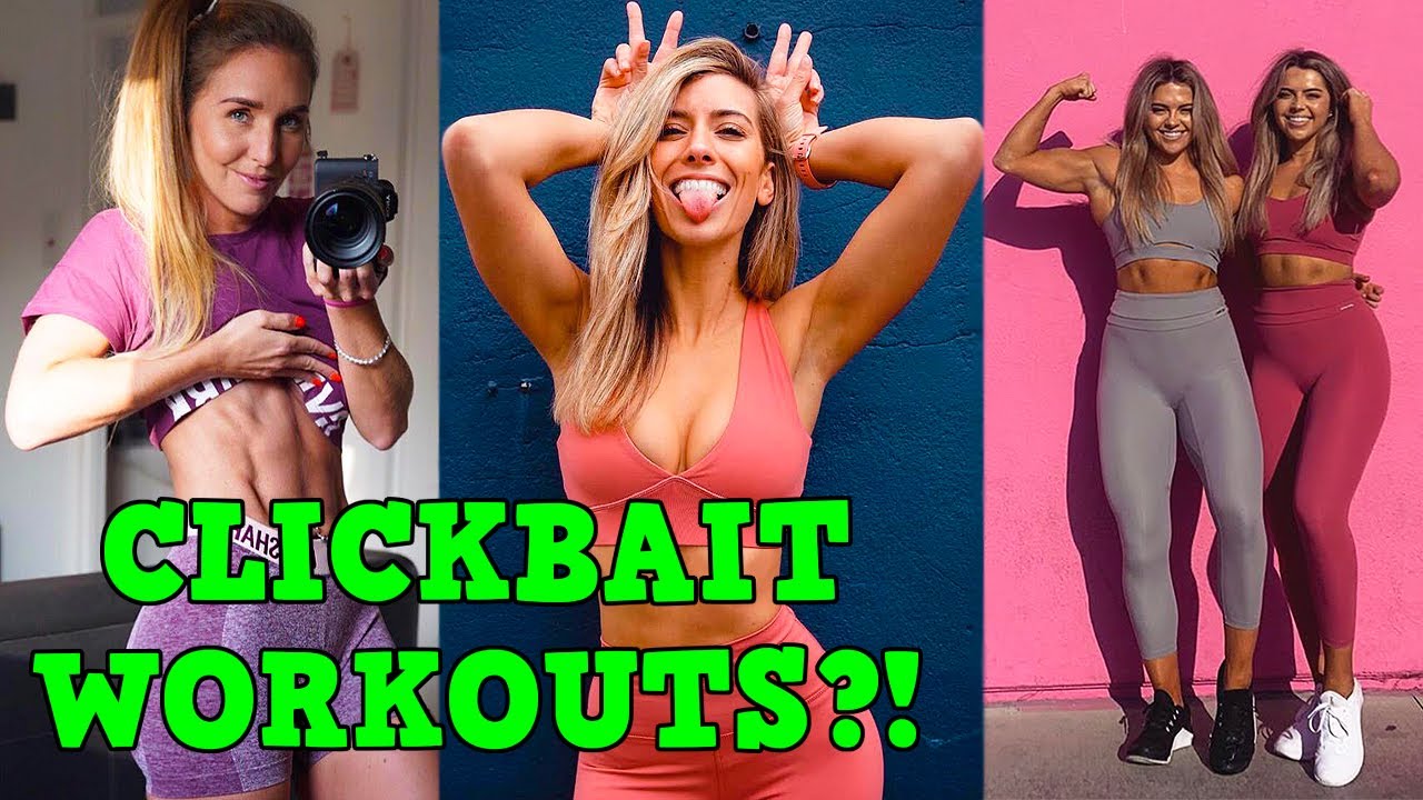 Reacting to CLICKBAIT Influencer Workouts | Lilly Sabri, Kim French & KK Fit!