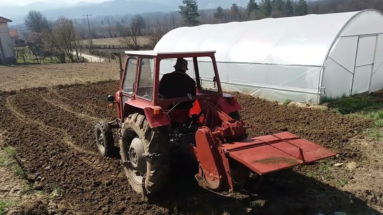 Imt 533 traktor - frezanje sa imt frezom 619