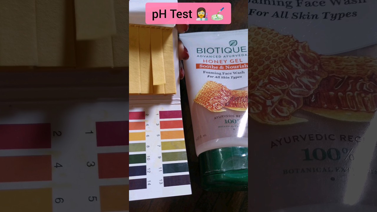 Biotique honey face wash ph test #shorts