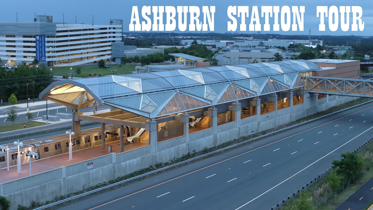 Full Tour of the WMATA Ashburn Metro Station with Elevators, Escalators, and Parking Garages