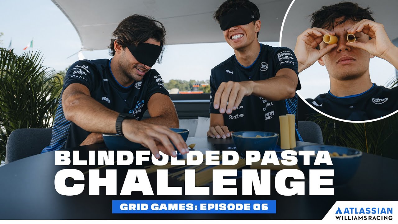 Blindfolded Pasta Challenge with Alex Albon & Carlos Sainz!