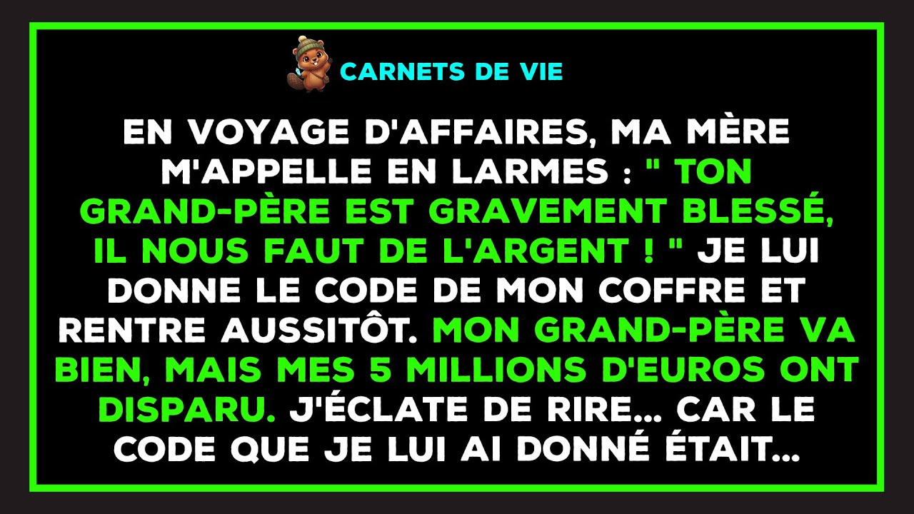 Ma mère a volé 5M€ en prétextant une urgence pour Papi lors de mon voyage. Mais le twist…