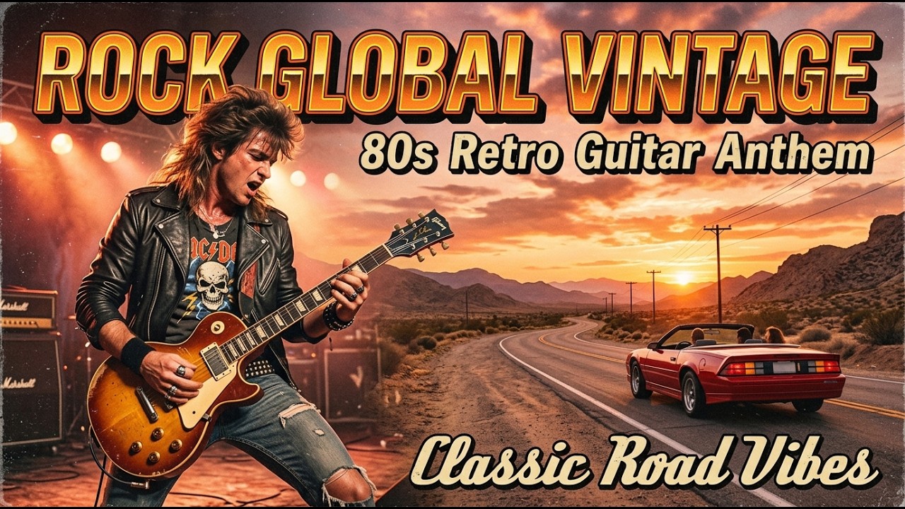 Best Rock Global Vintage 🤘 80s Retro Guitar Anthem 🔥 Classic Road Vibes