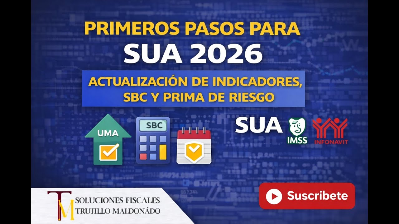 Primeros pasos SUA en 2026 (actualización de indicadores, IDSE y SBC)