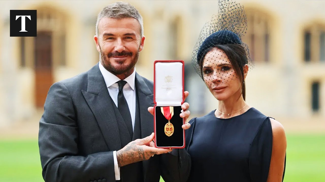 Sir David Beckham Knighted by King Charles at Windsor