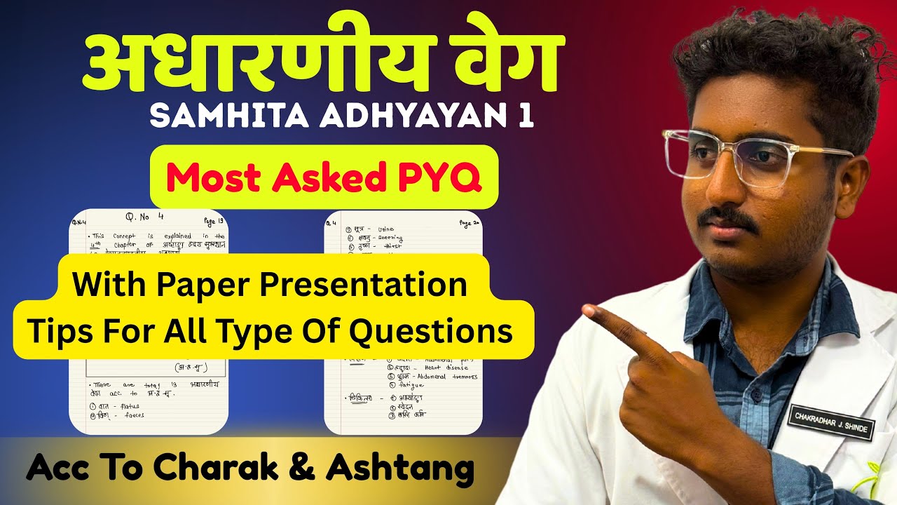 Na Dhraniya Vega + Paper Presentation Tips For Samhita | Most Asked PYQ 