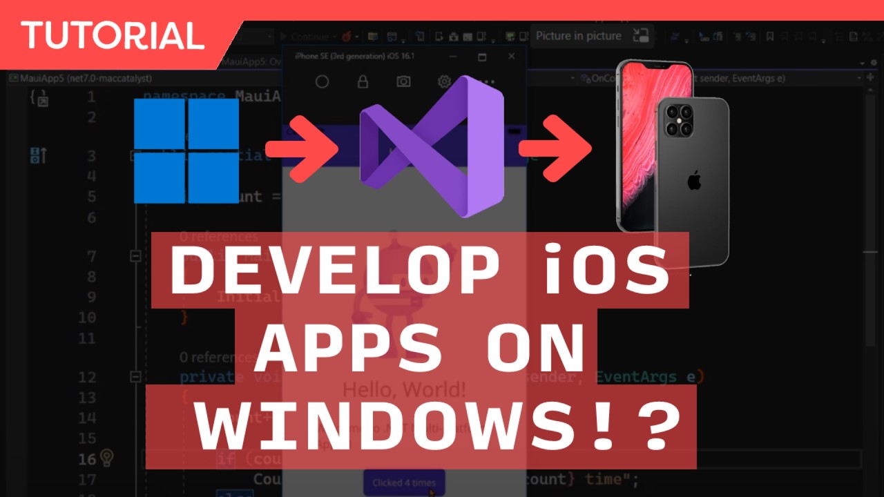 Создавайте приложения iOS на Mac или БЕЗ него? Visual Studio, C# и .NET MAUI с горячим перезапуском