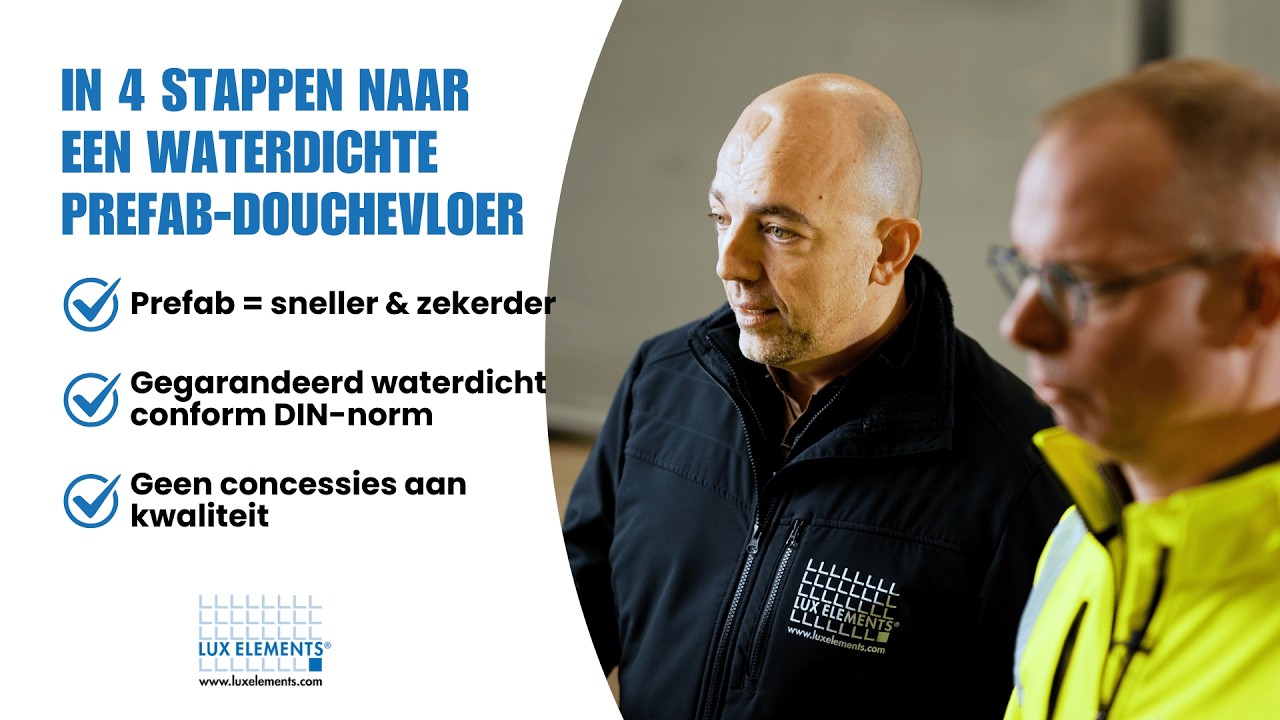 In 4 Stappen naar een waterdichte prefab douchevloer
