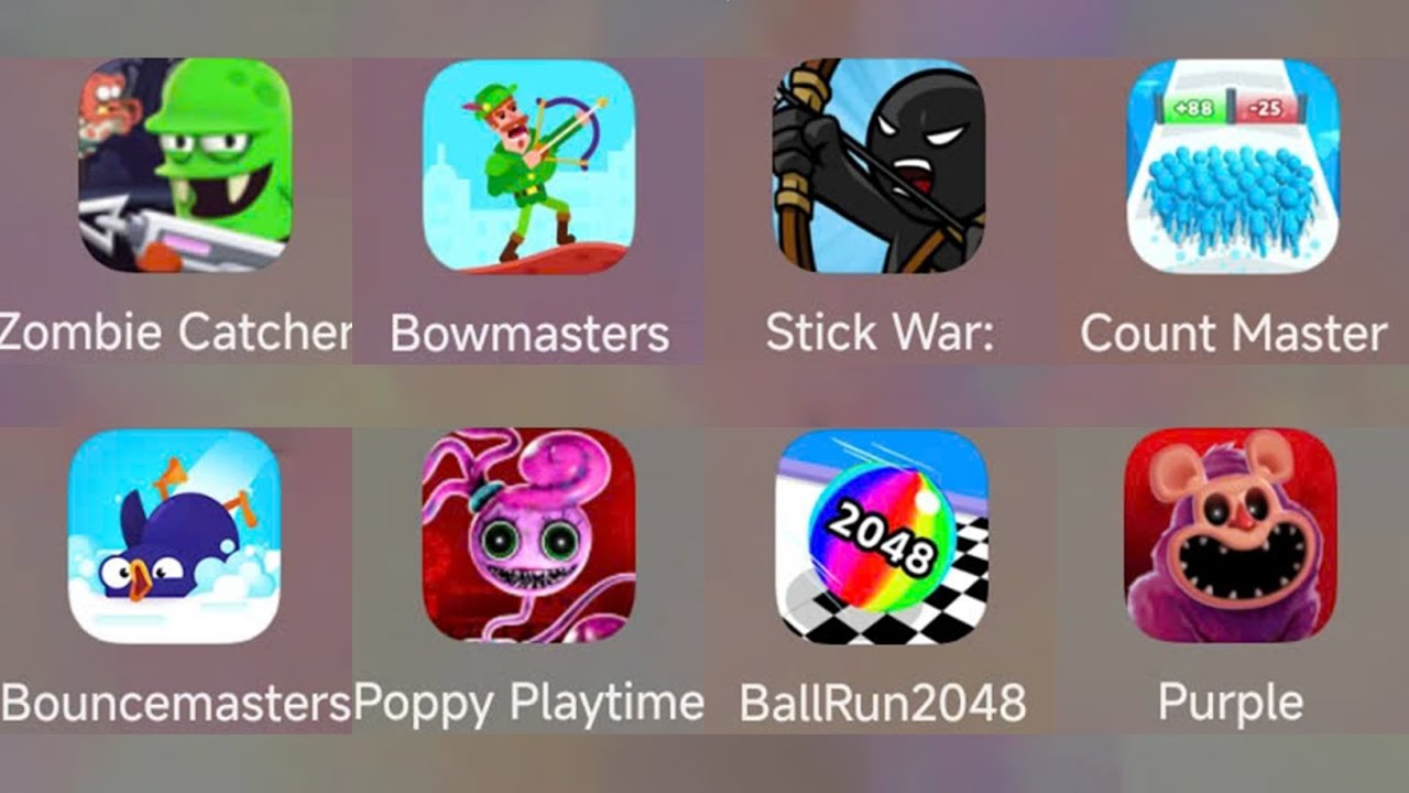 Zombie Catchers, Bouncemasters, Stick War Legacy, Boom Stick, Ladybug Tiles Hop, Count Master