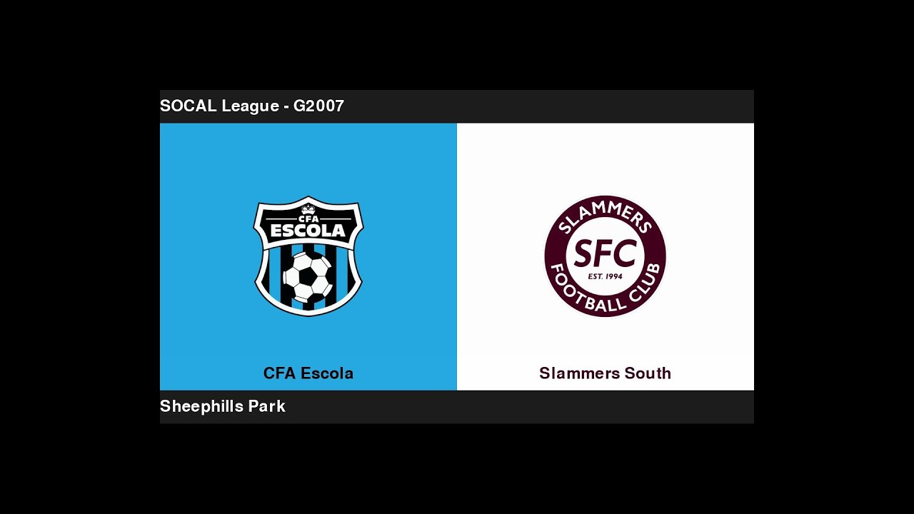 SOCAL Soccer League - G2007 Flt 1 CFA Escola vs. South Slammers