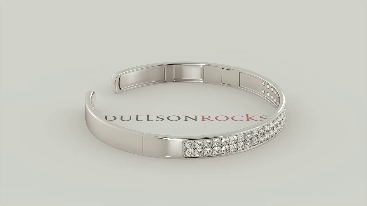 Classic White  gold Diamond bangles
