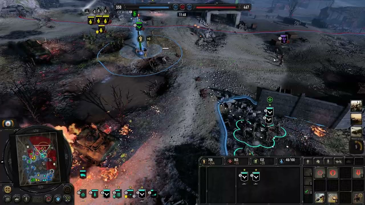CoH3 4v4 Allies UKF Best Strategy