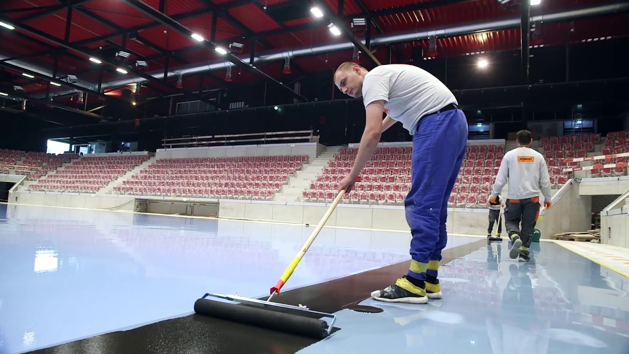 WIN4 Baustellenreportage: Hallenboden Arena