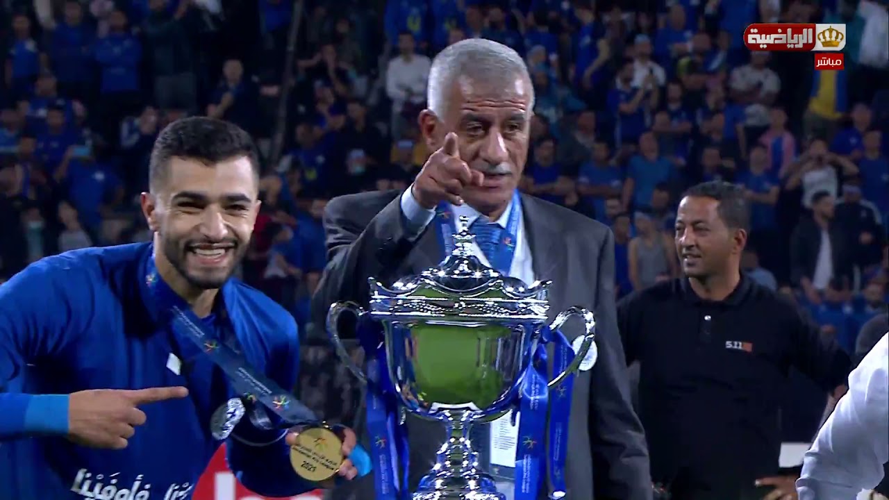 لحظة تتويج الرمثا بطلا لدوري المحترفين 2021